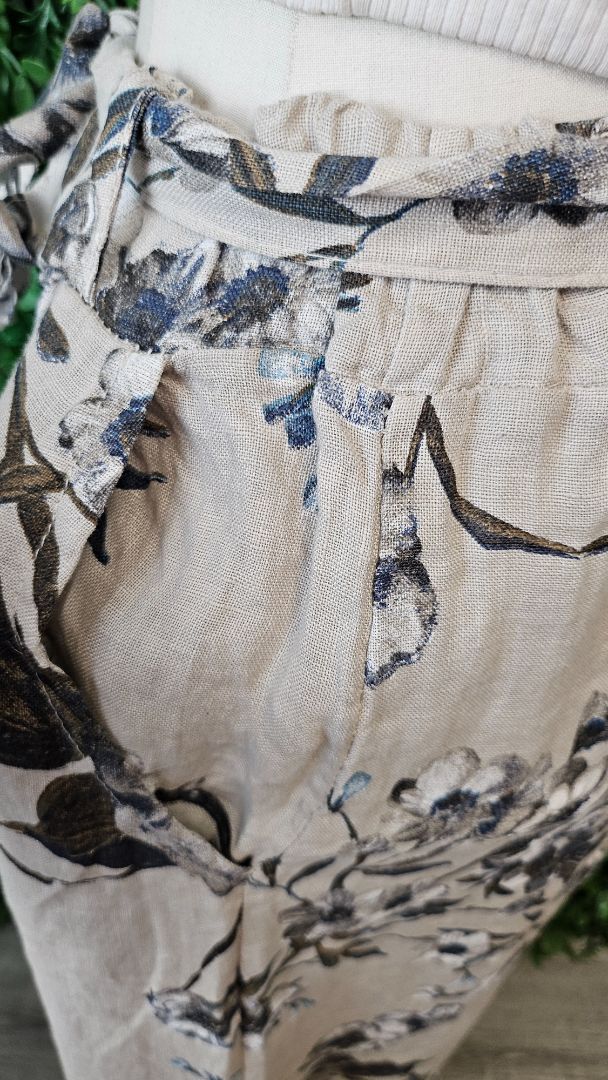 The Italian Closet Print Linen Pant BNWT (10-12)