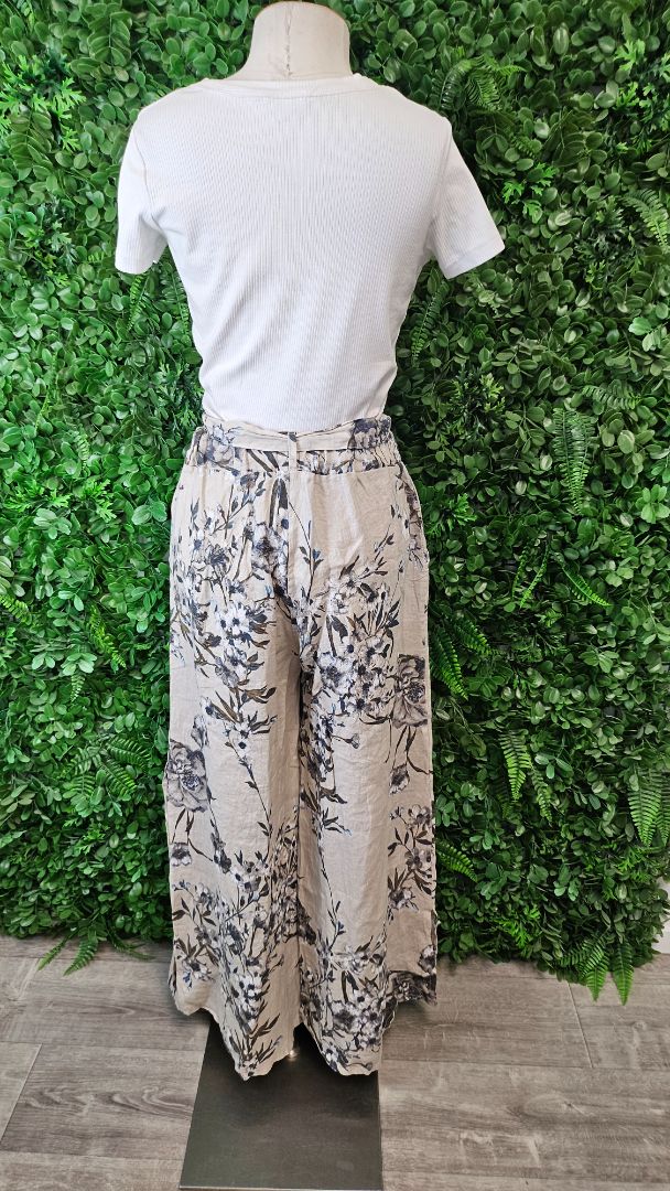 The Italian Closet Print Linen Pant BNWT (10-12)