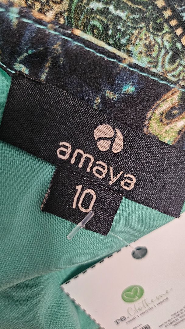 Amaya Green Print Tiered Maxi Dress (10)