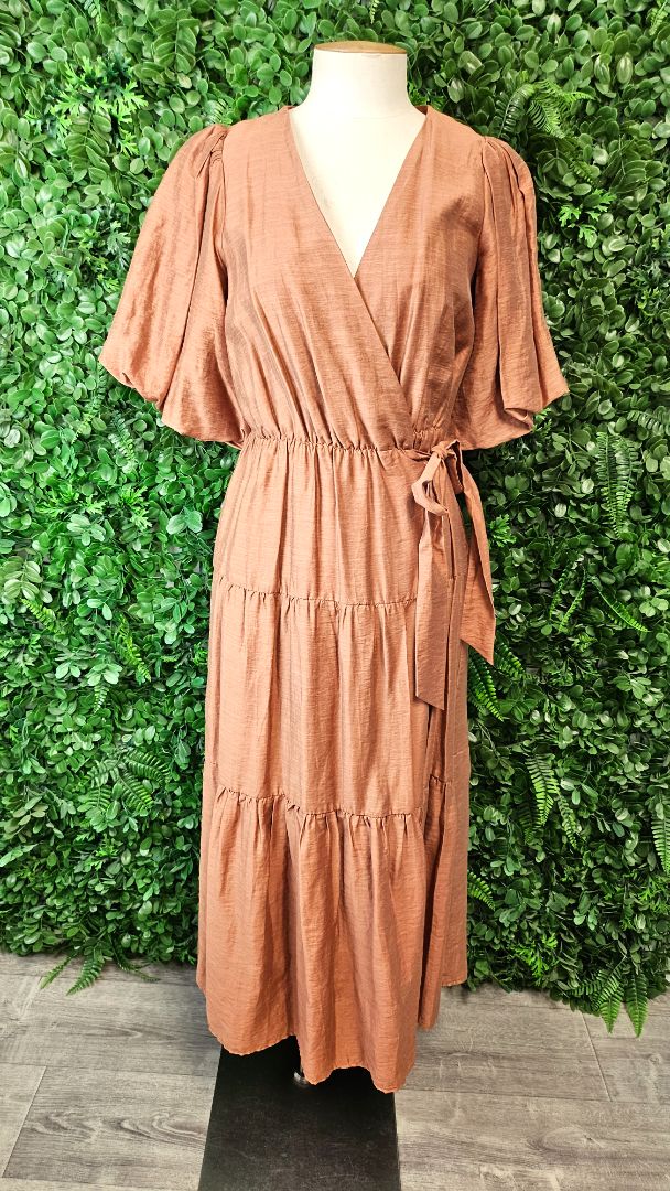 Esmaee Bronze Tiered Dress (8)