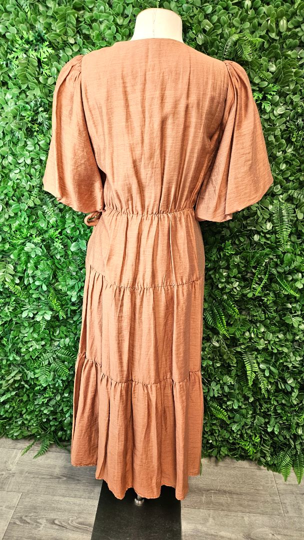 Esmaee Bronze Tiered Dress (8)