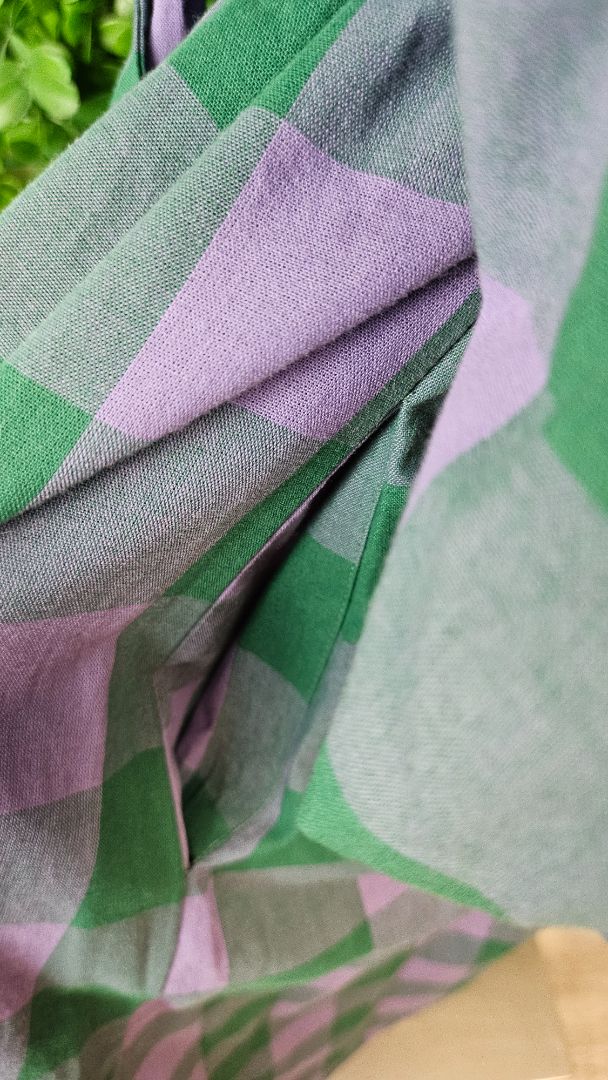 Thing Thing Purple/Green Cotton Dress (16)