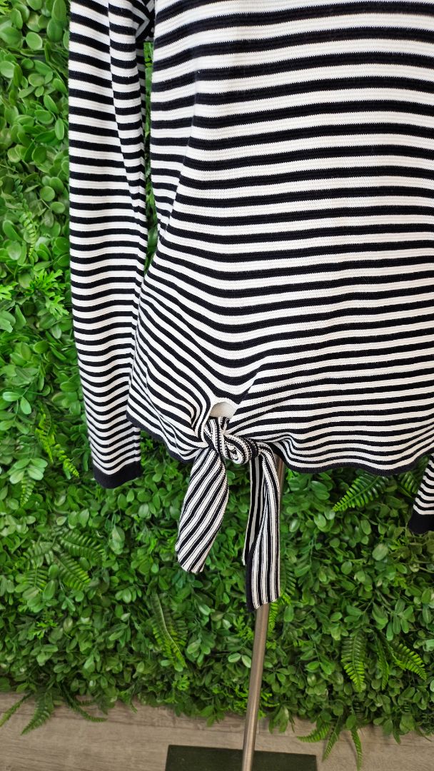Trenery Striped Tie Front knit (10-12)
