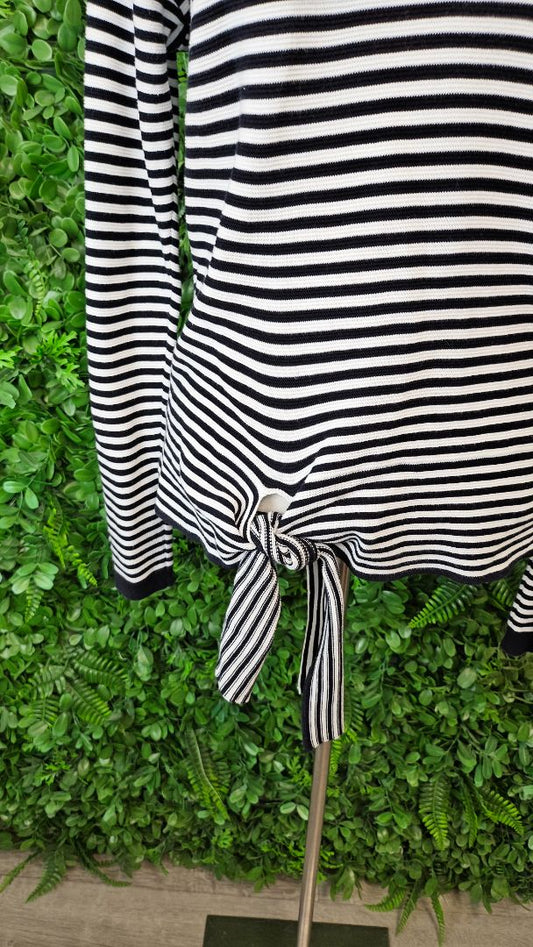 Trenery Striped Tie Front knit (10-12)