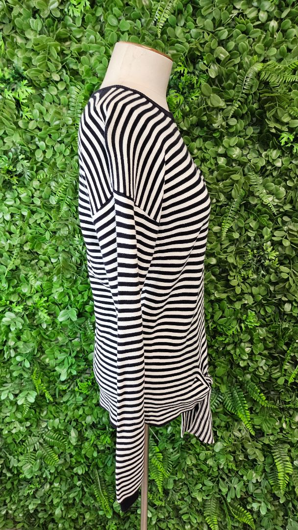 Trenery Striped Tie Front knit (10-12)