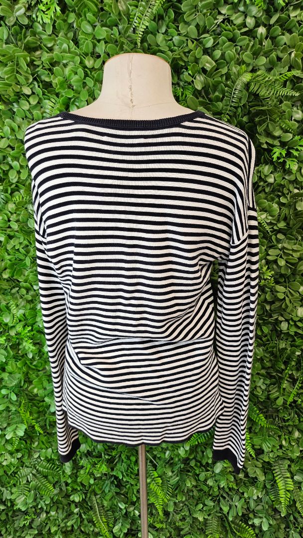 Trenery Striped Tie Front knit (10-12)