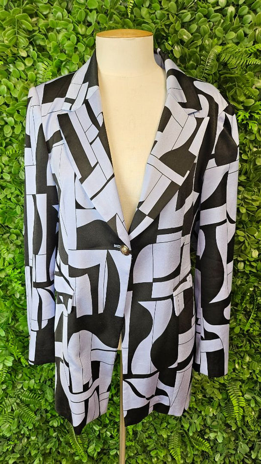 Motto Purple/Black Sateen Blazer (12)