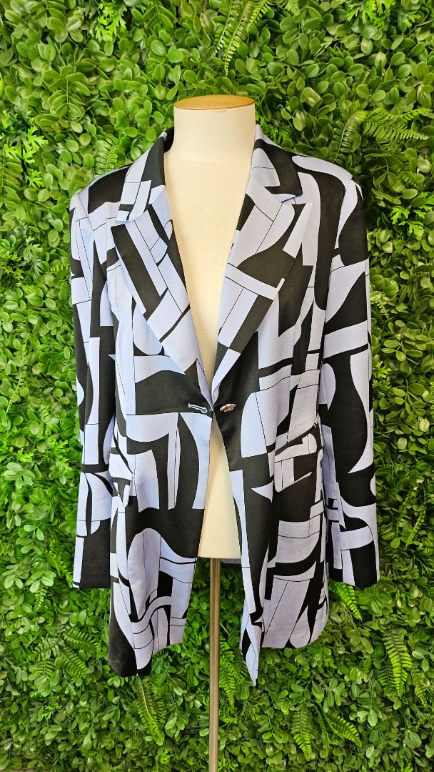 Motto Purple/Black Sateen Blazer (12)