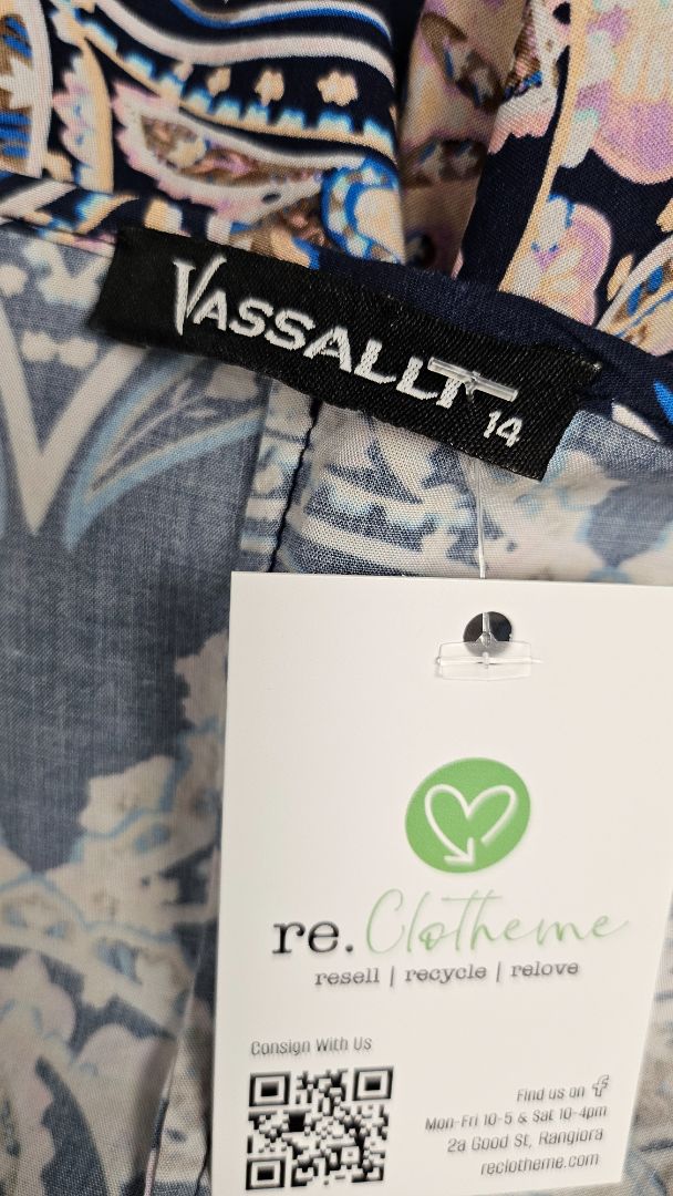 Vassalli Blue Print Relaxed Fit Top (14)
