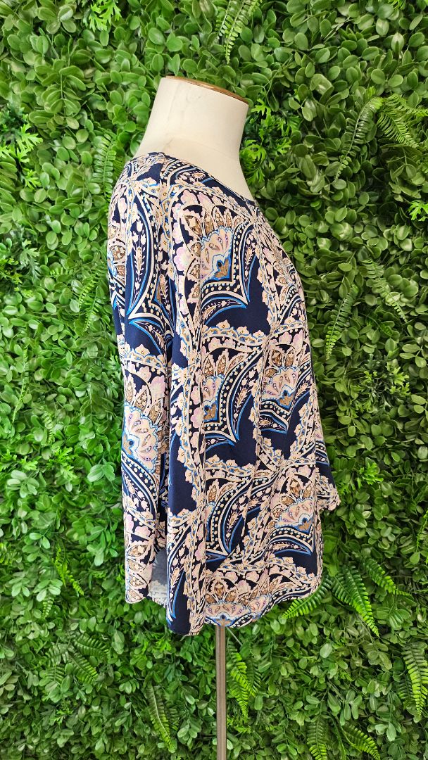 Vassalli Blue Print Relaxed Fit Top (14)