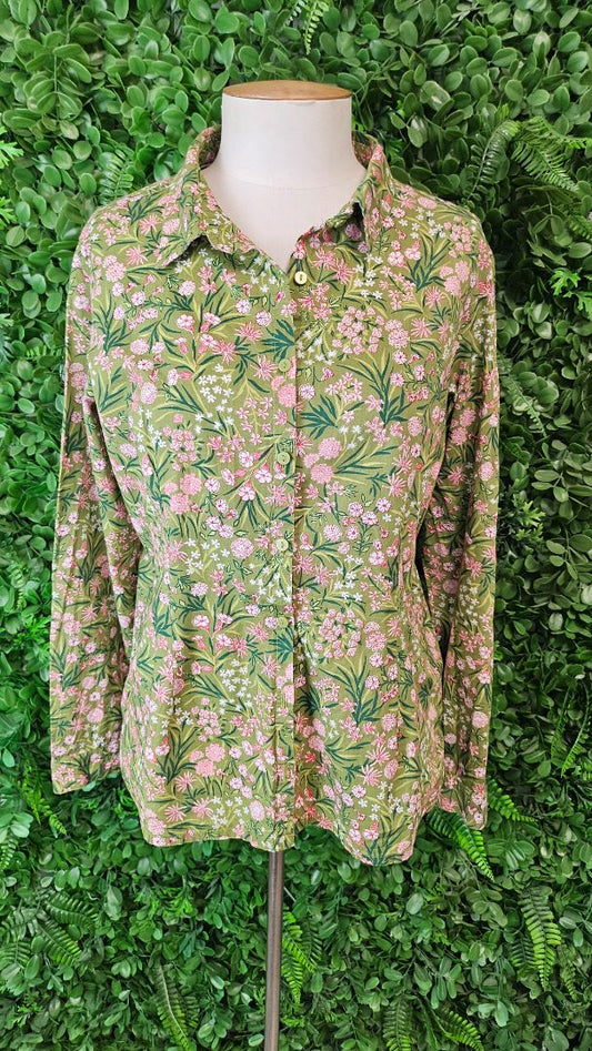 Seasalt Cornwall Green Print Larissa Shirt (12)
