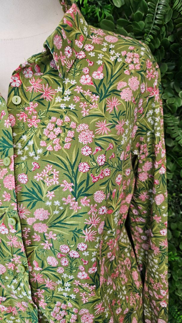 Seasalt Cornwall Green Print Larissa Shirt (12)