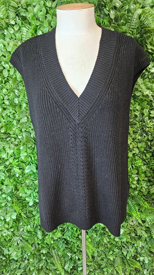 Foil Black Knit Vest (14-16)