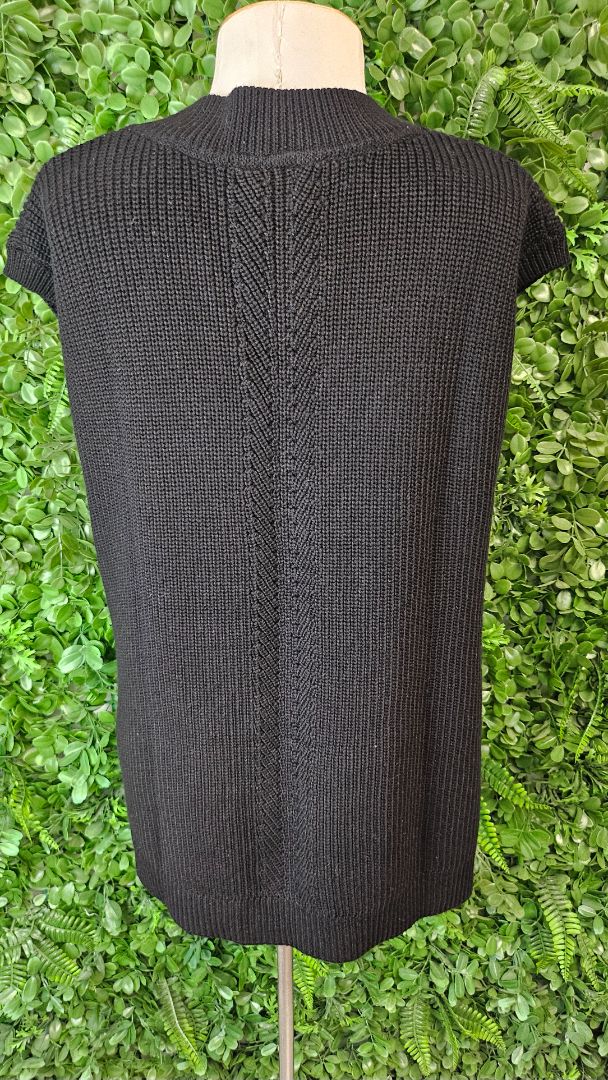 Foil Black Knit Vest (14-16)