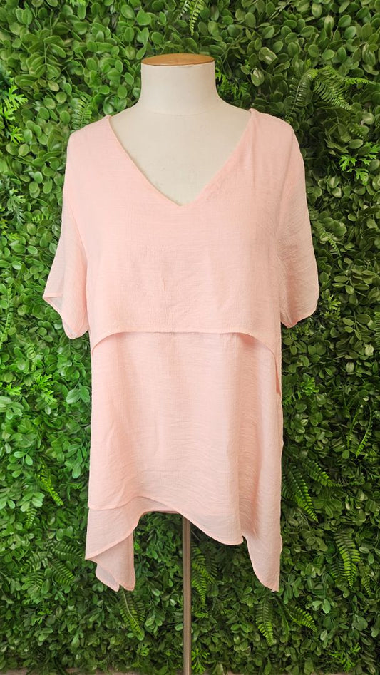 LaMode Pink Layer Top (12)