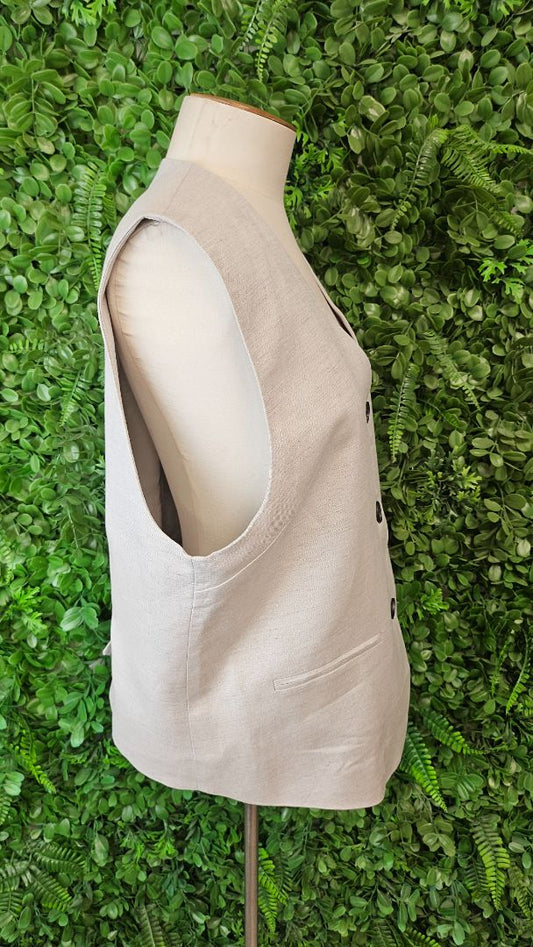 Max Neutral Linen Blend Vest (14)