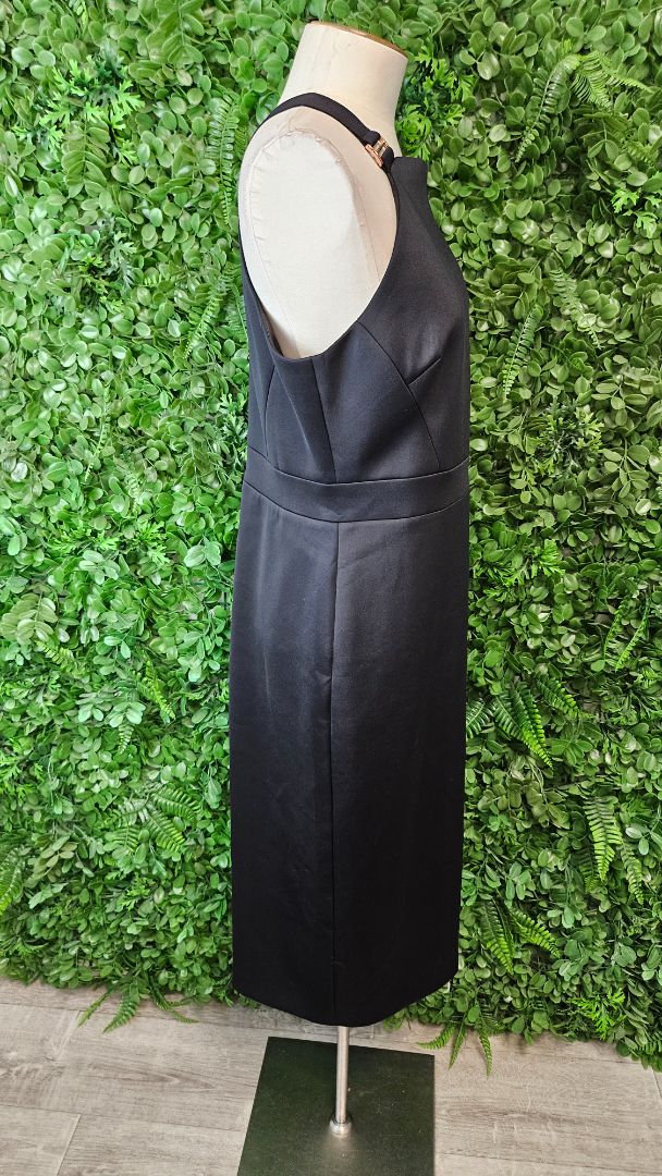 Ted Baker Black Sheath Dress (12-14)