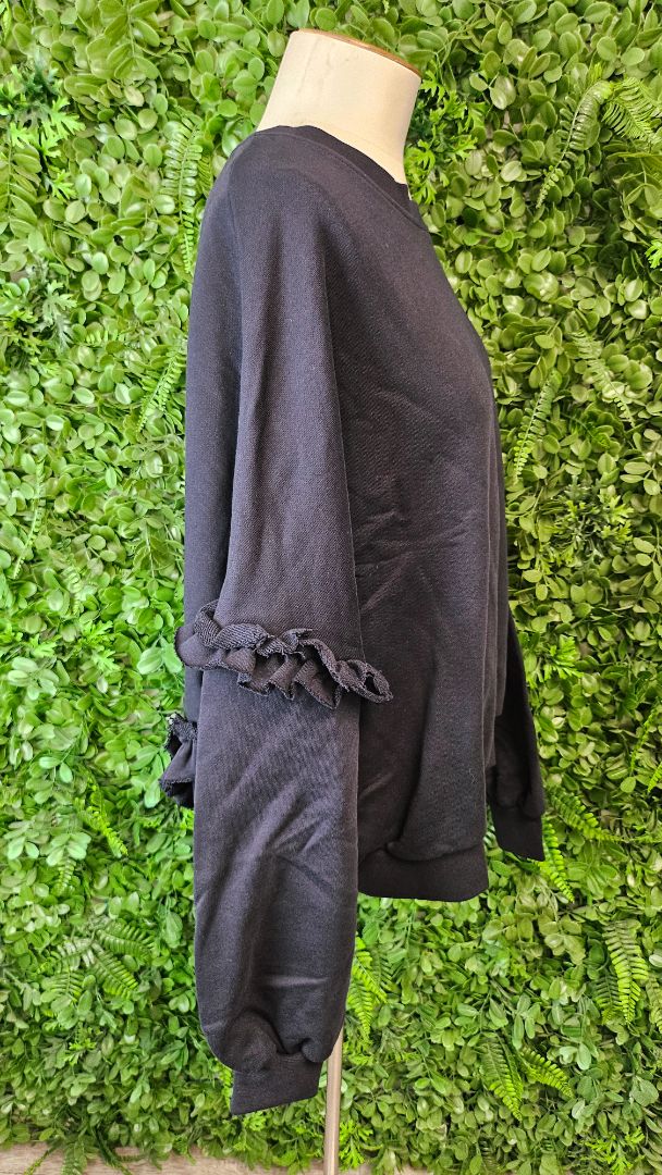 Mint Navy Ruffle Sleeve Sweat BNWT (16)