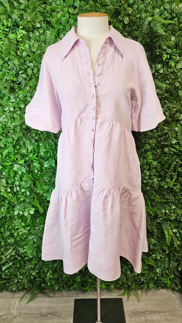 Country Road Lilac Puff Sleeve Dress (12)