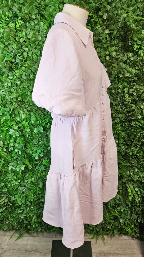 Country Road Lilac Puff Sleeve Dress (12)