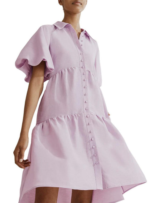 Country Road Lilac Puff Sleeve Dress (12)