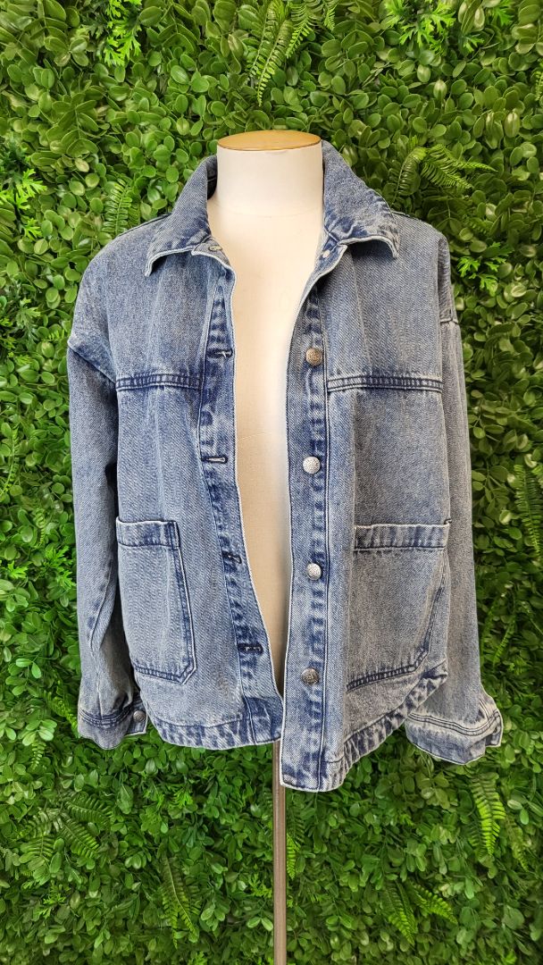 Ghanda Co Stonewash Shacket (8-10)