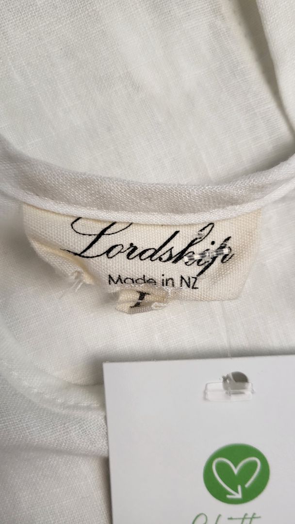 Lordship White Linen Shift Dress (18)