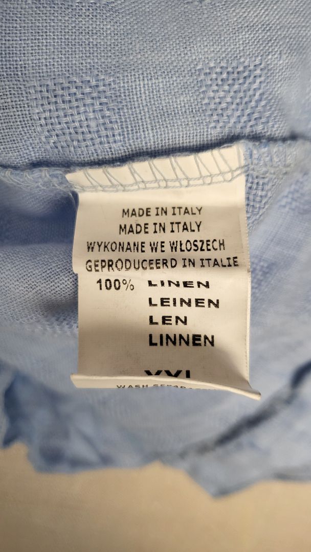 Luna Tomen Blue Linen Top (16)