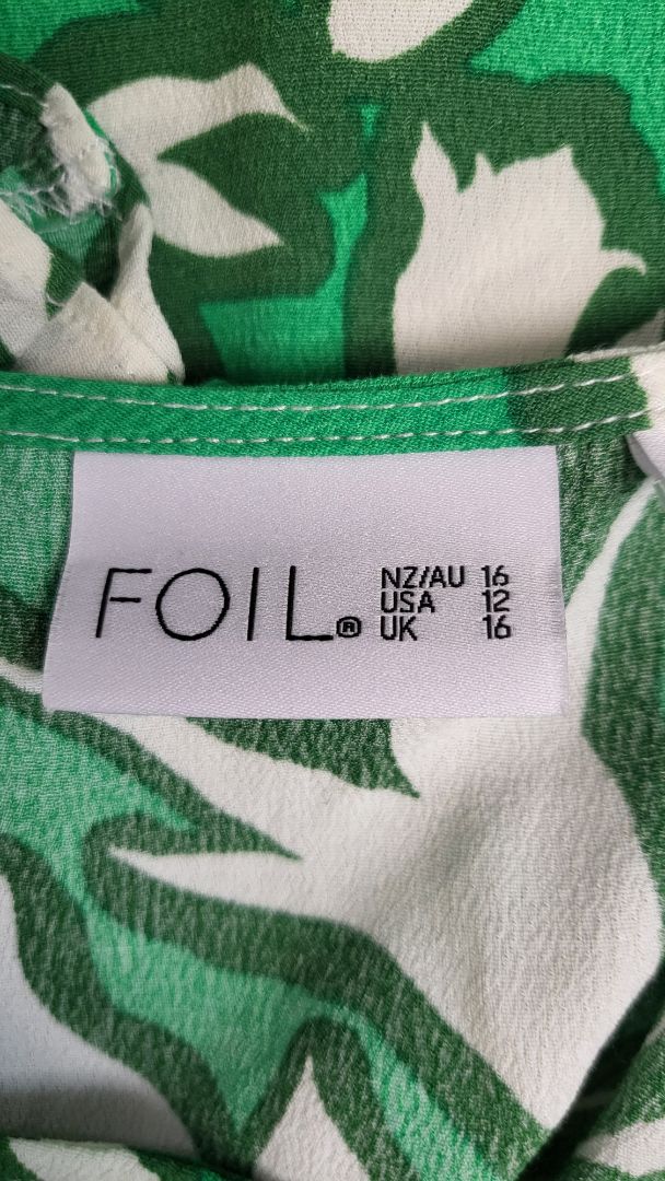 Foil Print Slip Dress 16