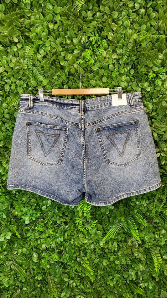 Shine On Label Washed Denim Shorts (18)