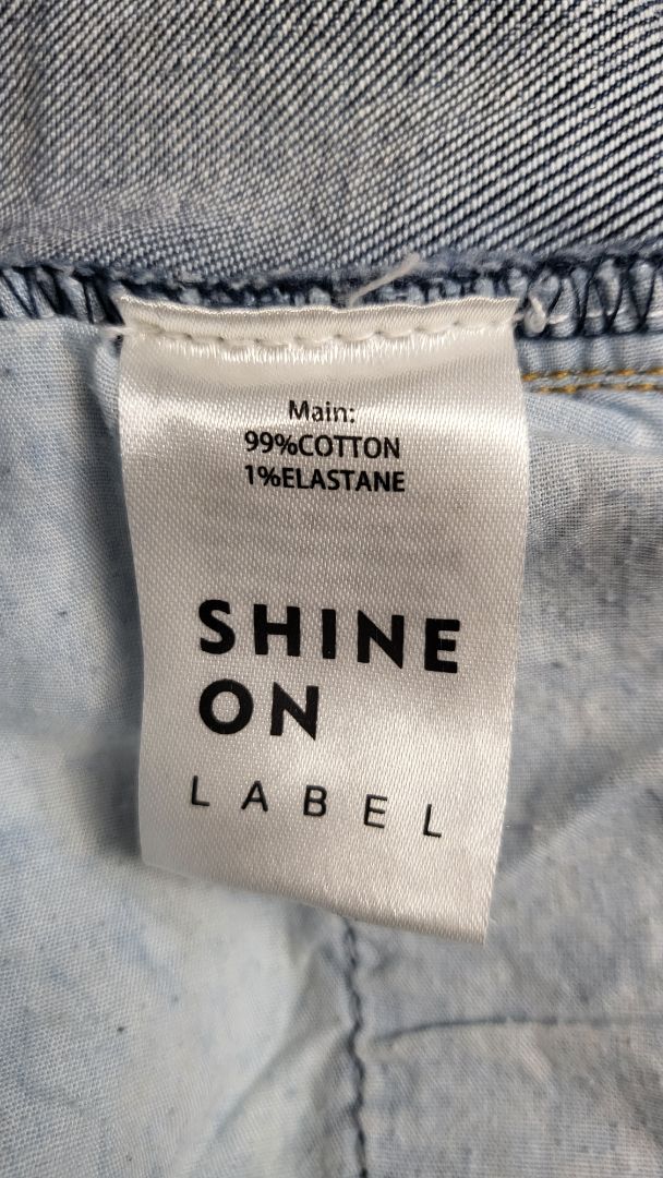 Shine On Label Washed Denim Shorts (18)