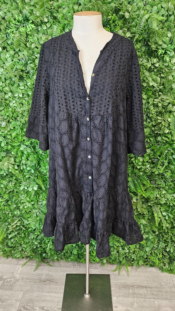 Shine On Label Black Broderie Dress (18)