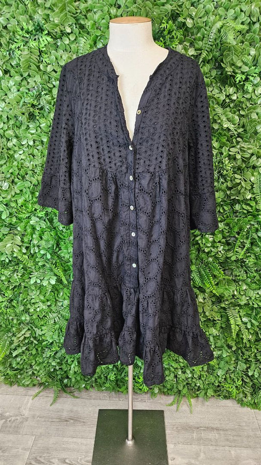 Shine On Label Black Broderie Dress (18)