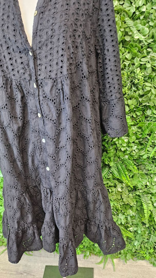Shine On Label Black Broderie Dress (18)