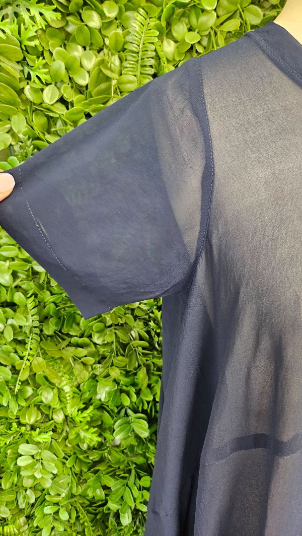 Moochi Faithfully Navy Sheer Dress (8-10)