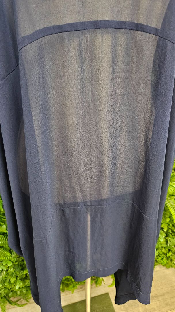Moochi Faithfully Navy Sheer Dress (8-10)