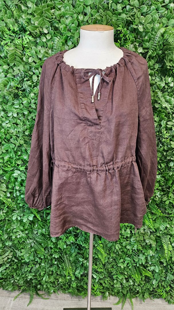 Country Road Brown Linen Top (12)