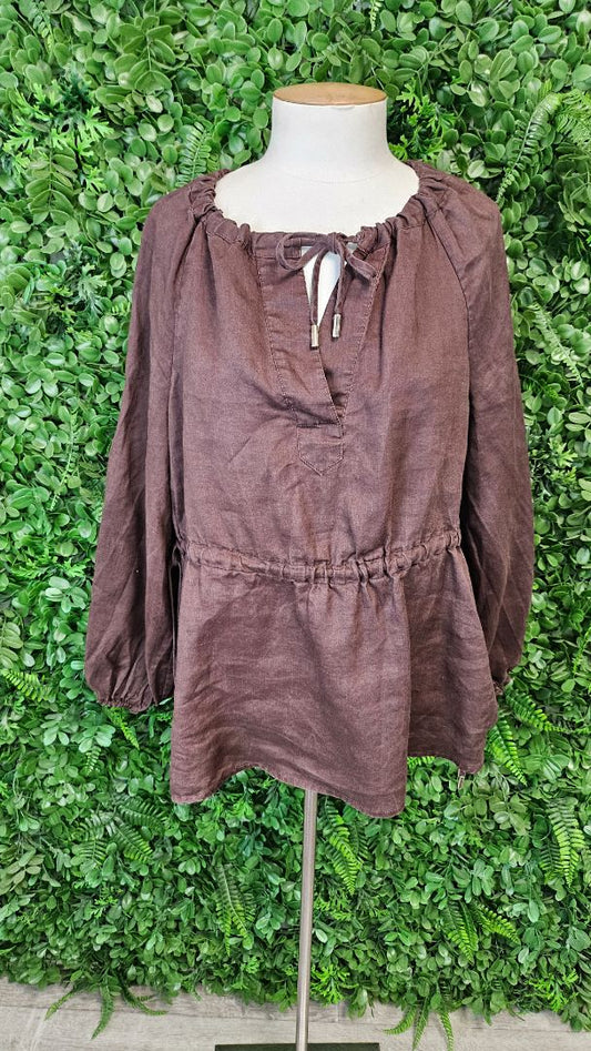 Country Road Brown Linen Top (12)