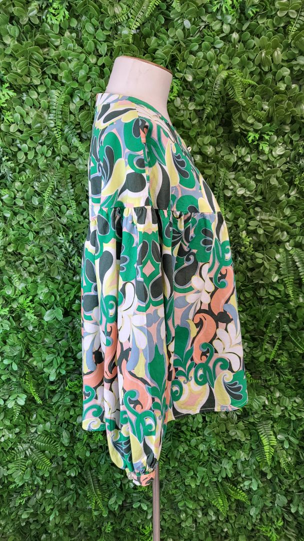 Isle of Mine Print Yoke Blouse (10-12)
