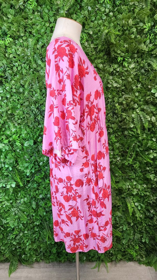 Gloss Pink Print Sun Dress (14)