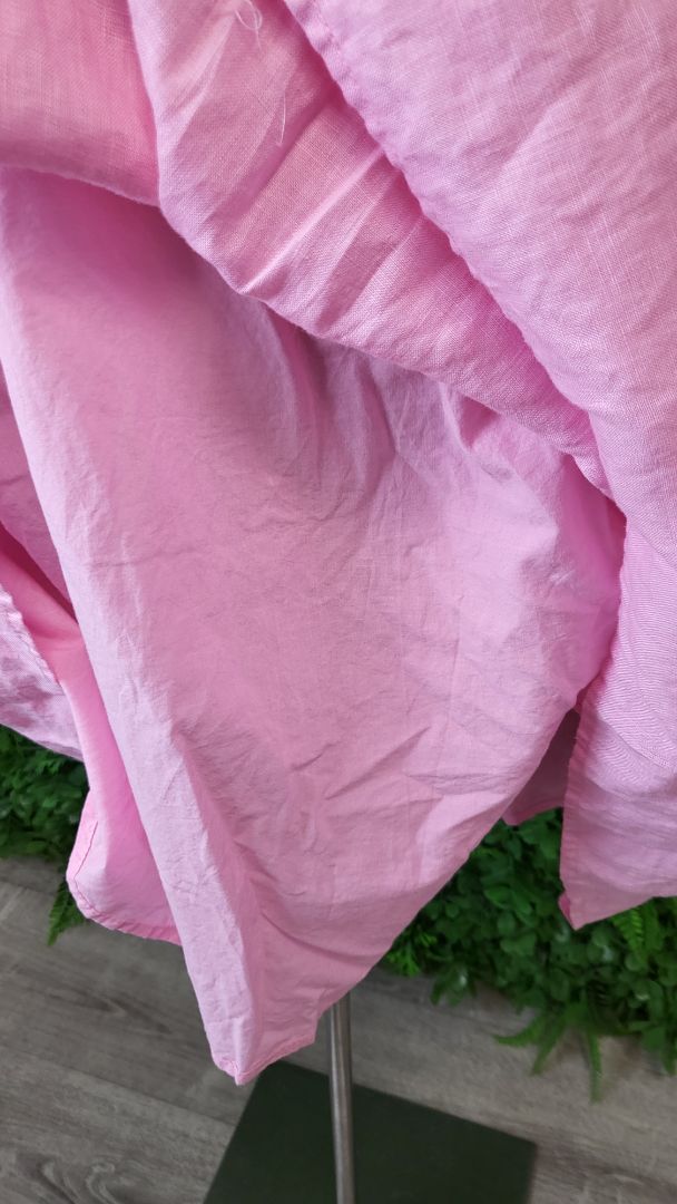 Seeking Lola Pink Linen Dress (14)