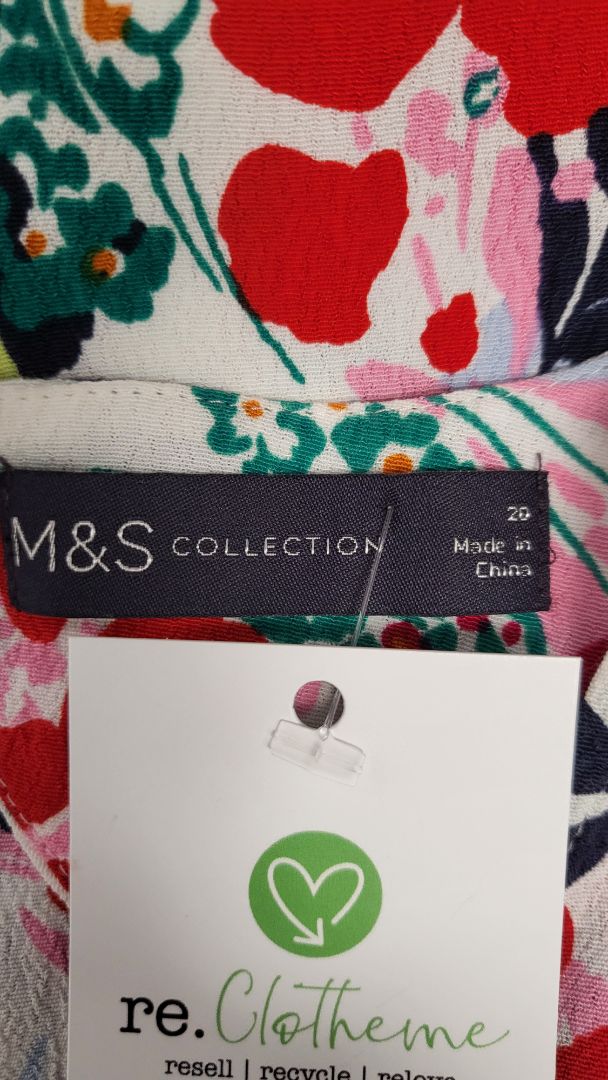 M&S Collection Print Midi Dress (16-18)