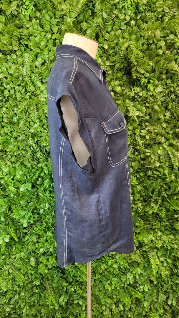 Sportscraft Navy Linen Top (12)
