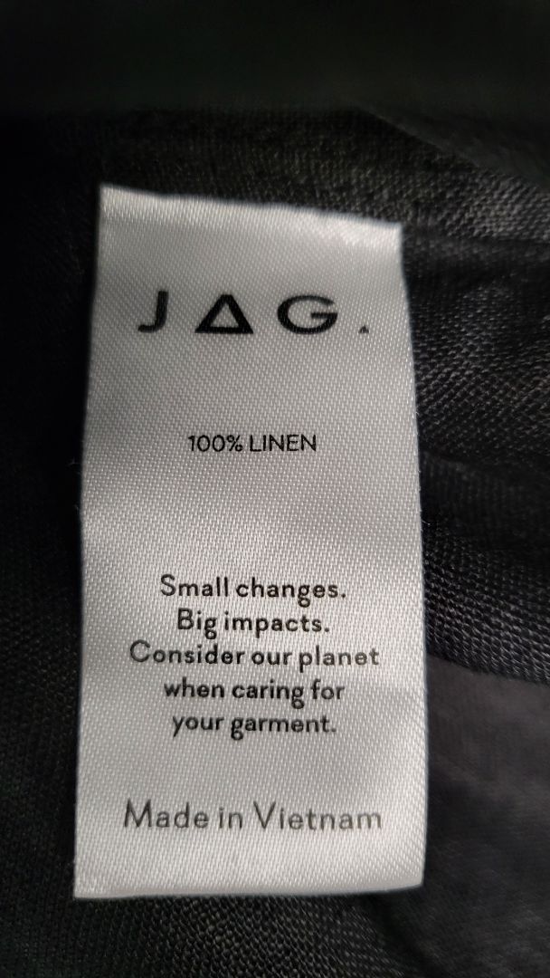 Jag Black Linen Tie Top (12)