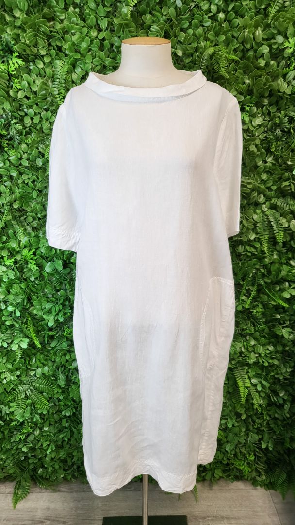 Sills White Linen Slip Dress (14)