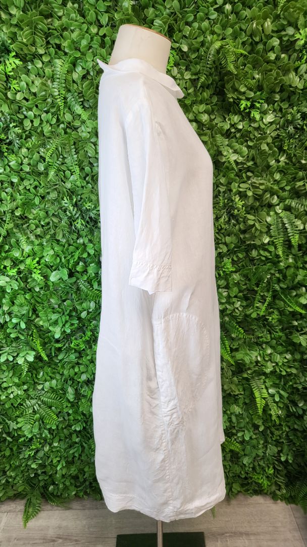 Sills White Linen Slip Dress (14)
