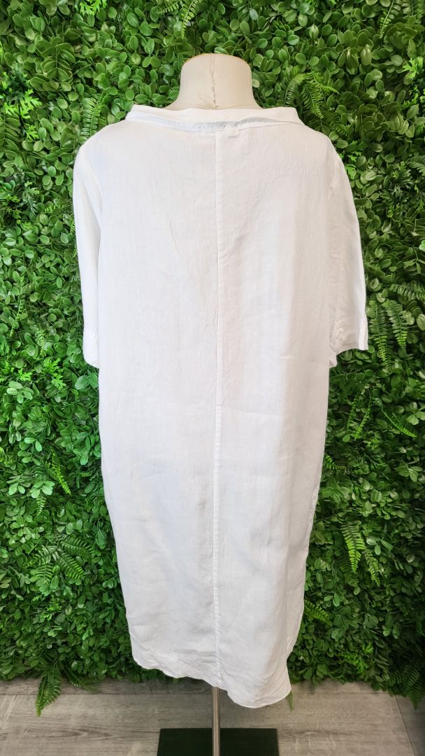 Sills White Linen Slip Dress (14)