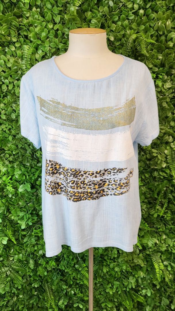New Collection Blue Brush Stroke Top (10)