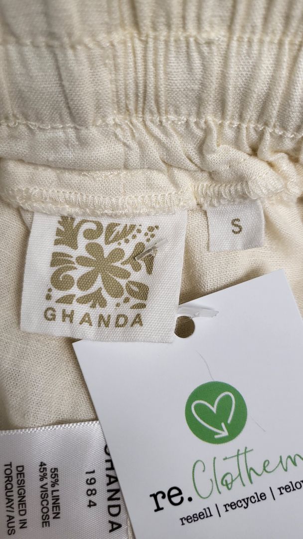 Ghanda Cream Linen Blend Pant (10)