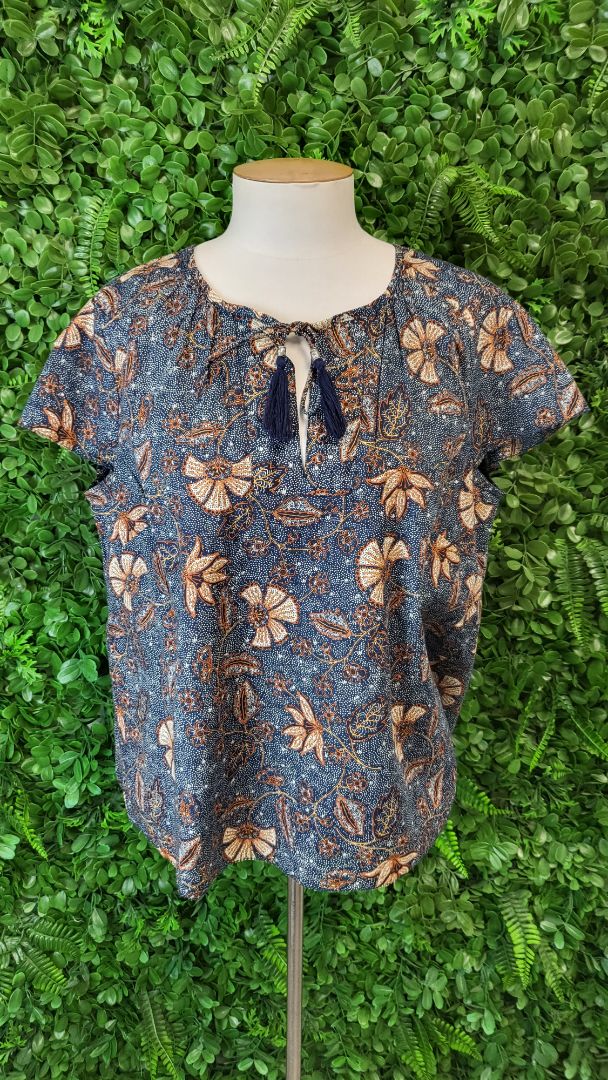 Foil Print Cotton Top (12-14)